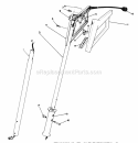 Handle Assembly Diagram and Parts List for 38310 9000001-9999999 - 1989 Lawn Boy Snow Blower
